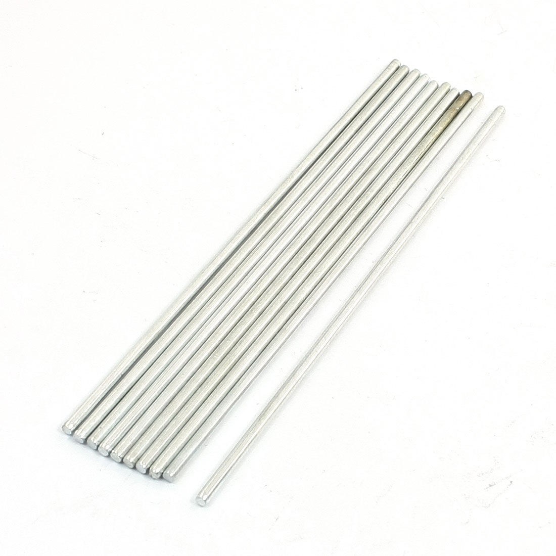 10pcs High Speed Steel CNC Round Rod Shaft Silver Tone 100mmx2mm