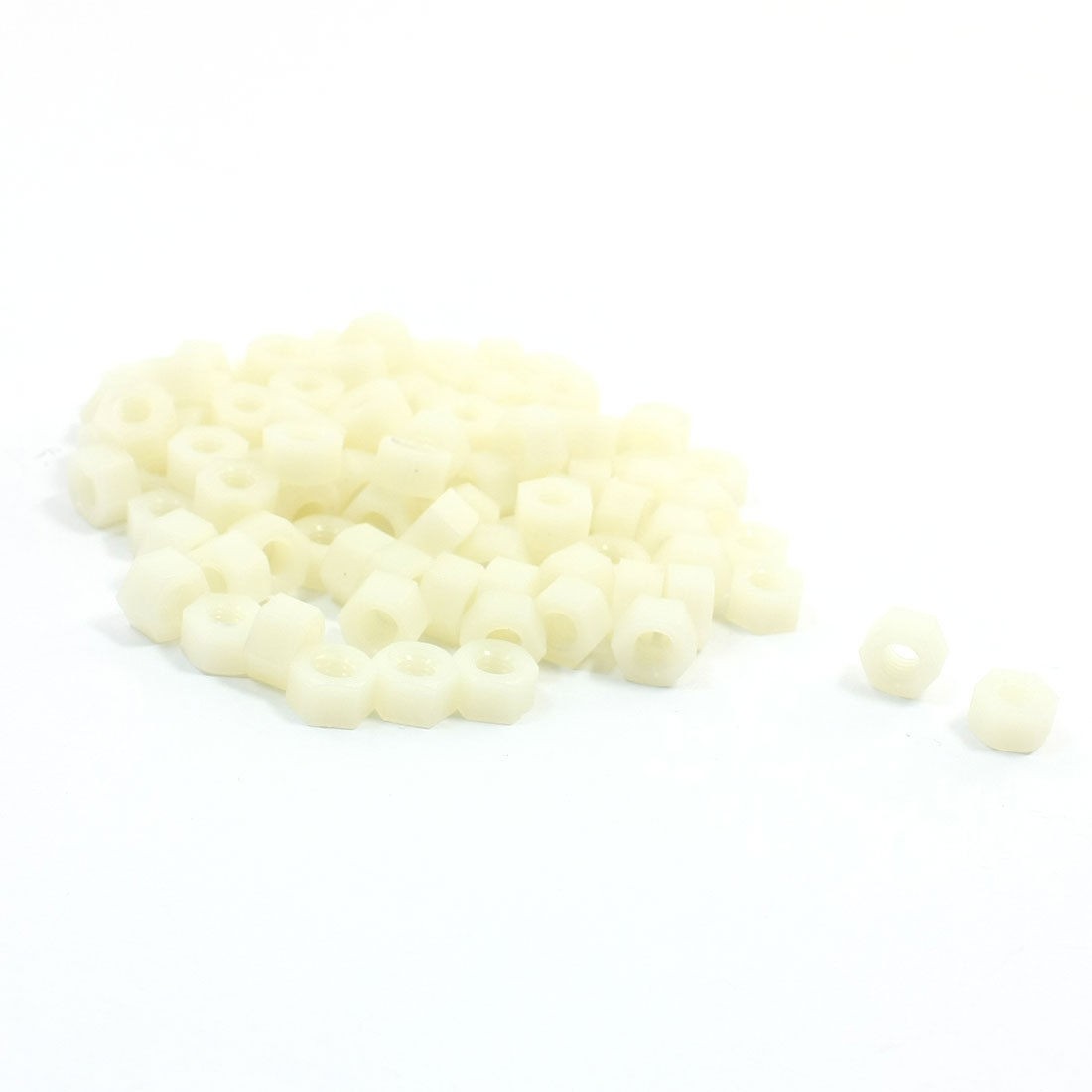 100 Pcs Double Pass M5 x 5mm Hexagonal Hex Threaded Spacer Support