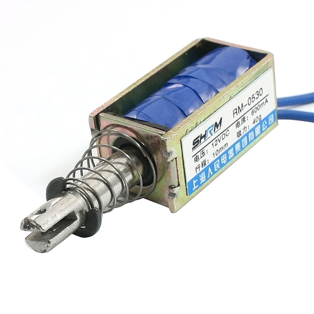 40g Spring Plunger Push Pull Electromagnet Solenoid DC 24V 600mA FM-0530