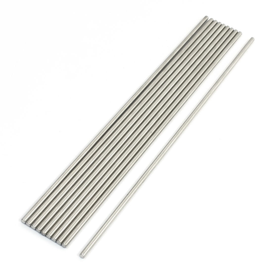 10Pcs Stainless Steel 200mm x 3mm Round Rod Stock for RC Airplane Model