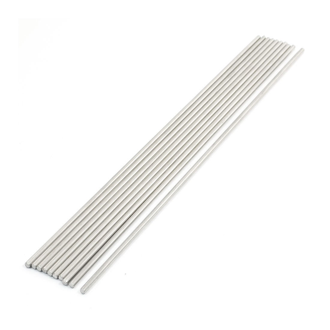 10Pcs Stainless Steel 200mm x 2.5mm Round Rod Stock for RC Airplane Model
