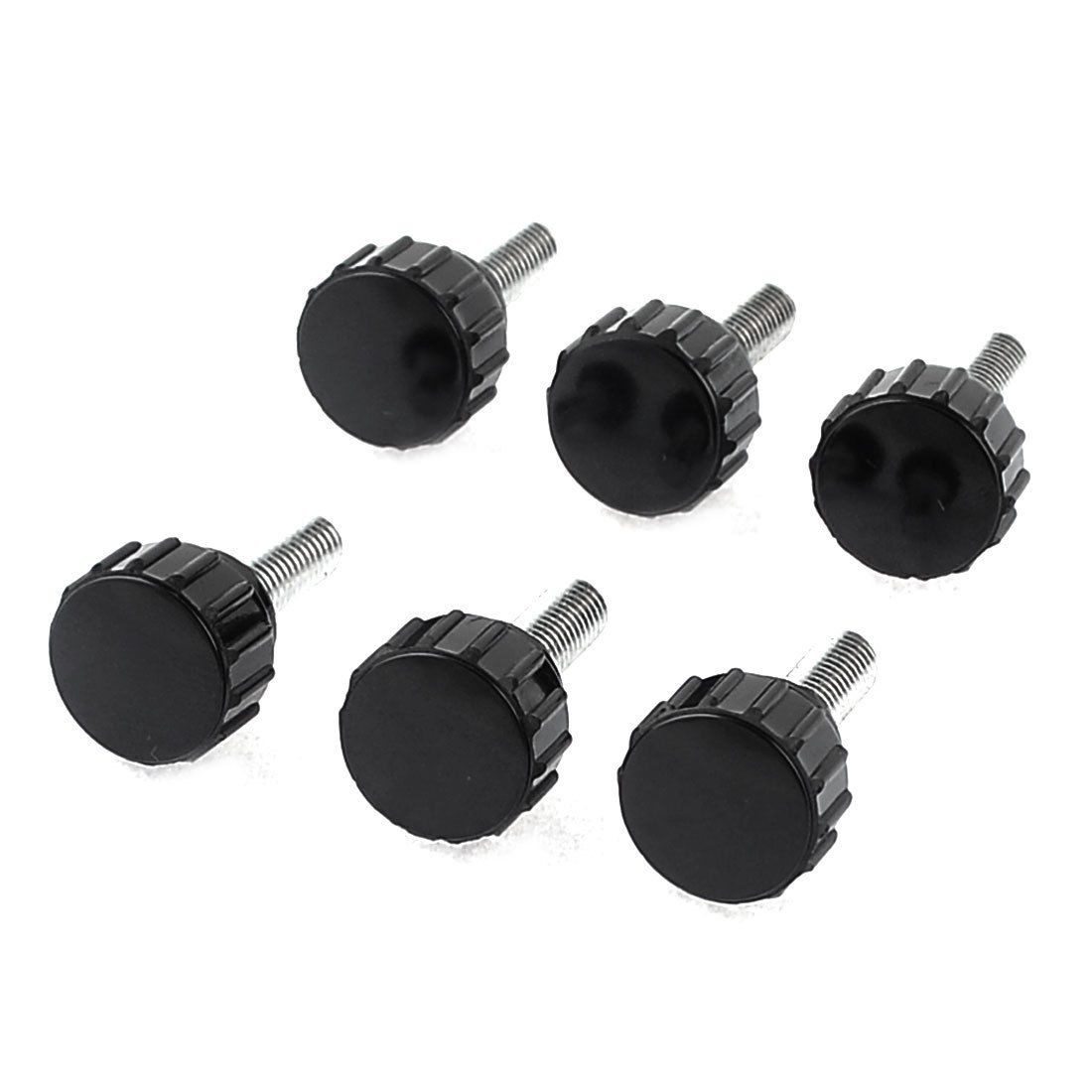 6PCS 5mmx15mm Male Thread 15mm Dia Round Head Thumb Screw Knurled Knobs