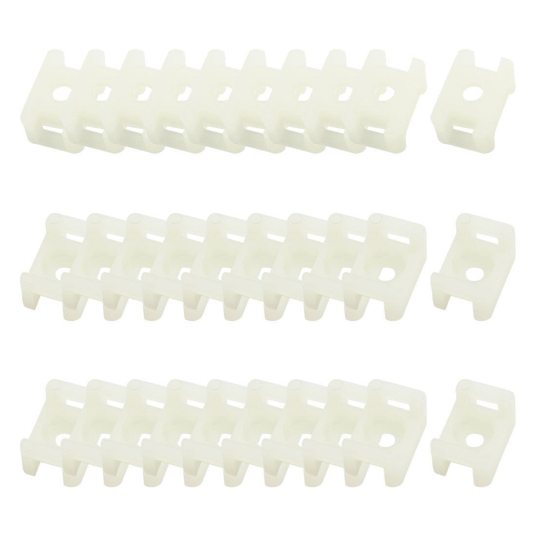5mm Width Cable Tie Base Saddle Type Mount Wire Holder 30 Pcs