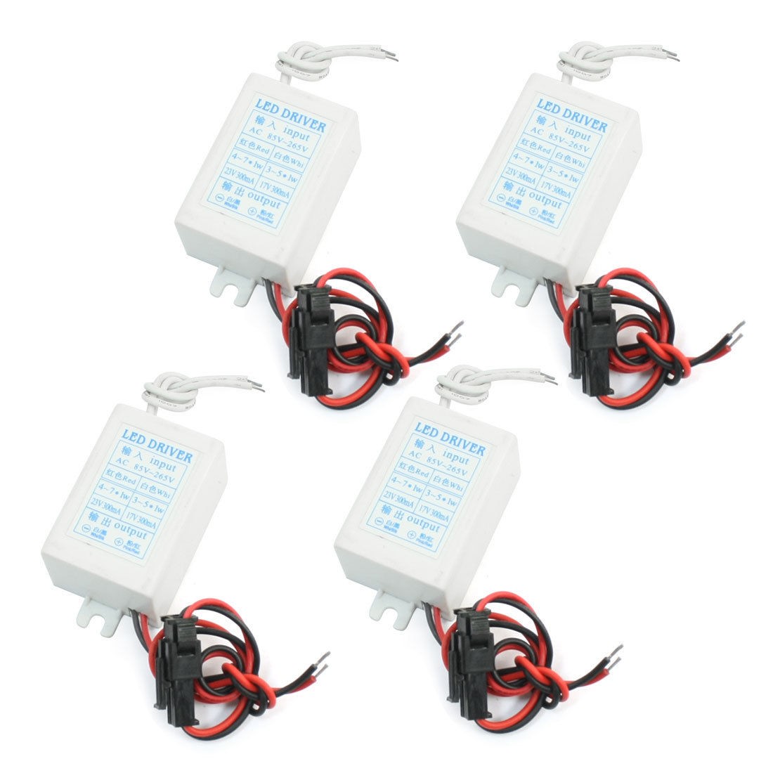 4pcs AC 85-265V DC 17V (3-5)x1W LED Strip Power Supply Driver Adapter