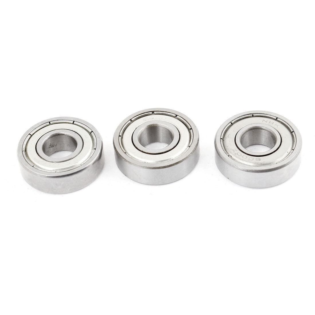 3 Pcs 26mm x 10mm x 8mm Metal Deep Groove Ball Bearing 6000Z