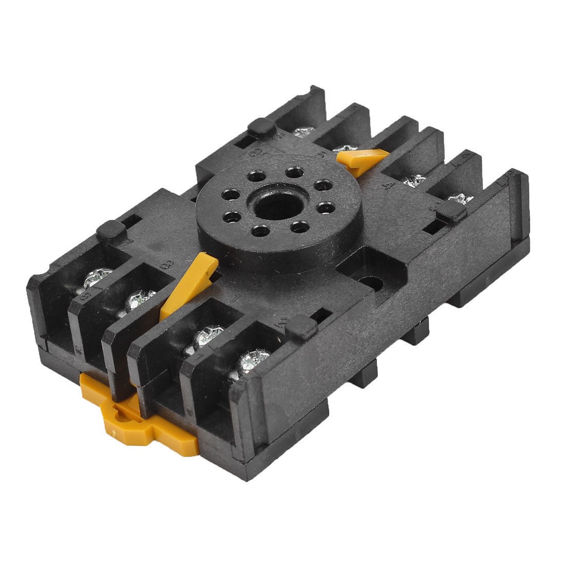 8PFA 10A 300VAC 8 Round Pins Rail Mount Power Relay Socket Base for AFR-1