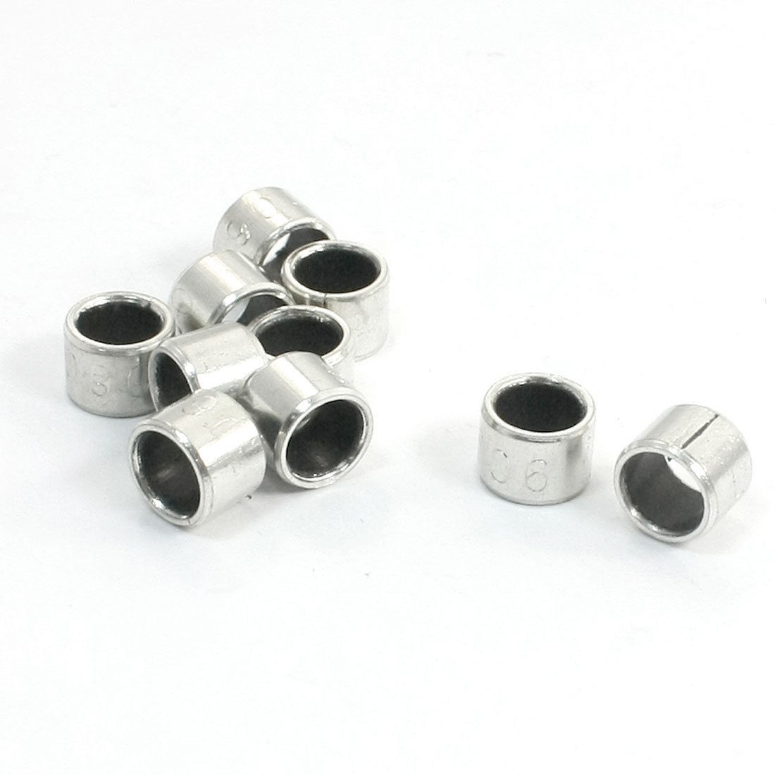 10Pcs Self-lubricati<wbr/>ng Composite Bearing Bushing Sleeve 6mm x 8mm x 6mm