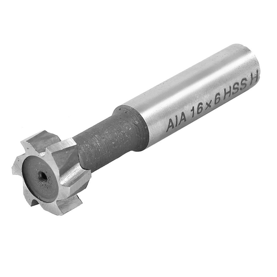 16mm Cutting Dia 6 Flutes HSS AL T Slot End Mill Milling Cutter