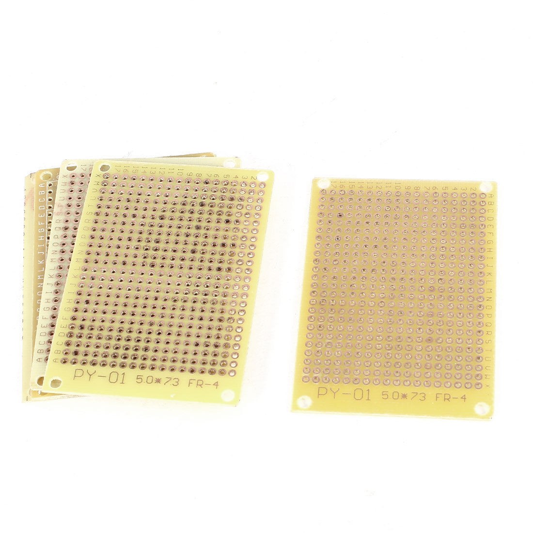 50mm x 73mm Panel Single Side Copper PCB Circuit Board Stripboard Beige 5 Pcs