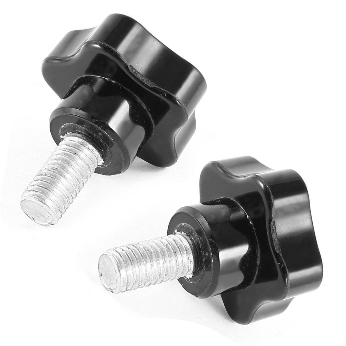 Milling Machine 9mm Threaded Diameter Black Star Shape Head Knob 2 Pcs