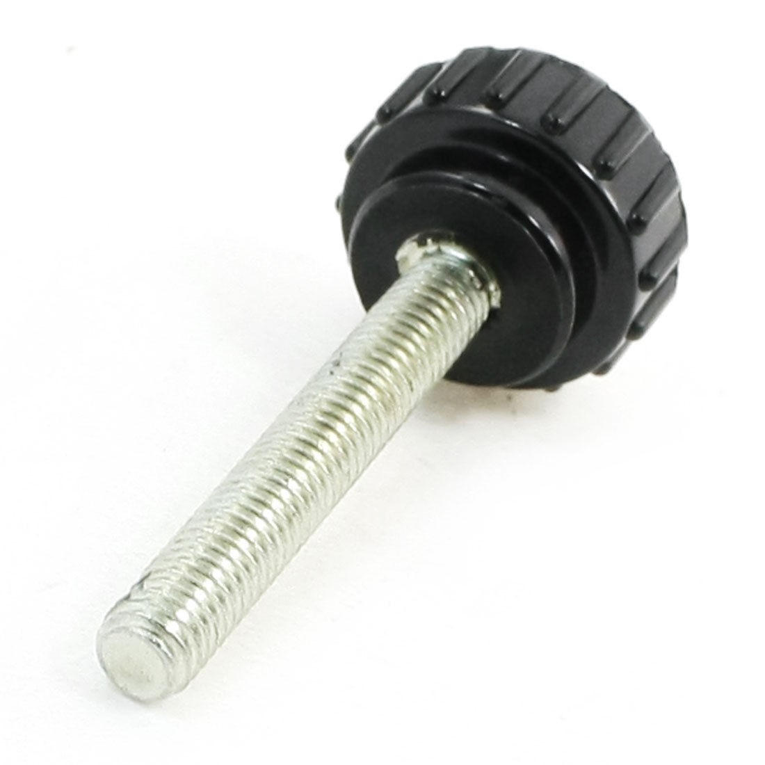 Plastic 40mm x 6mm Male Thread Screw On Designed Round Head Clamping Knob