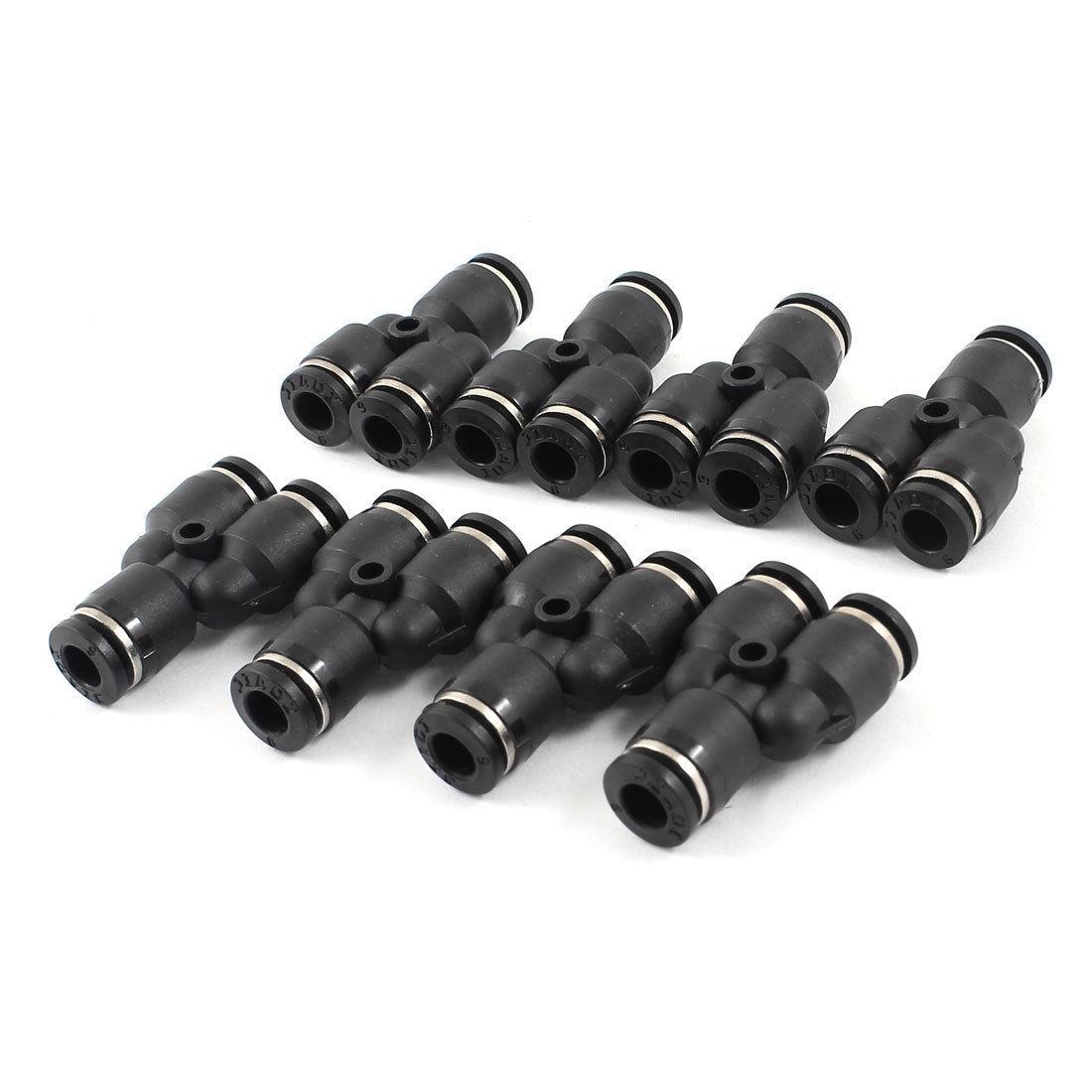 Air Piping 3 Ways 6mm to 6mm Y Shaped Coupler Tube Quick Joint Fittings 8 Pcs