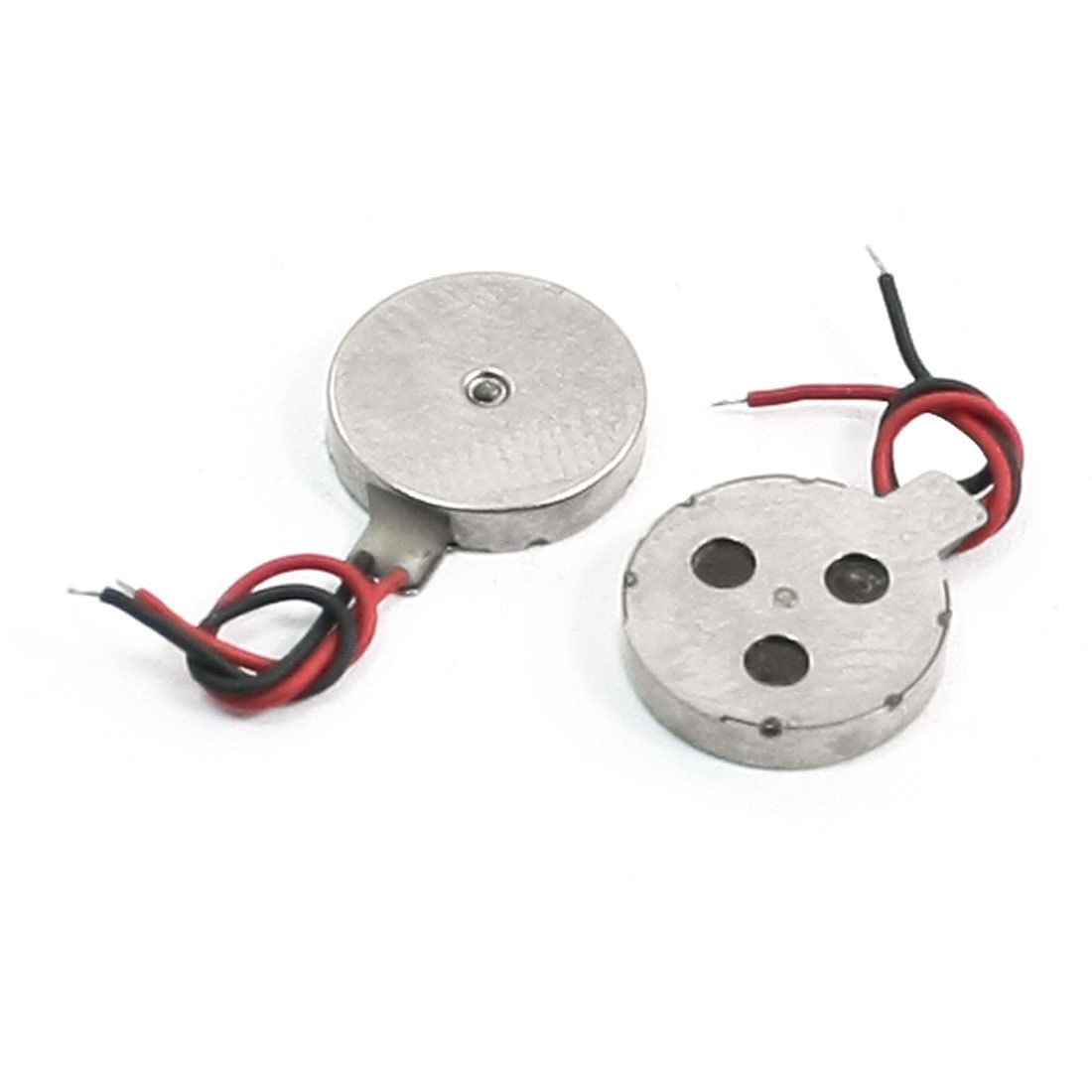 2Pcs DC 3V Double Wire Cable Round Head Flat Motor 10 x 2mm for Phone