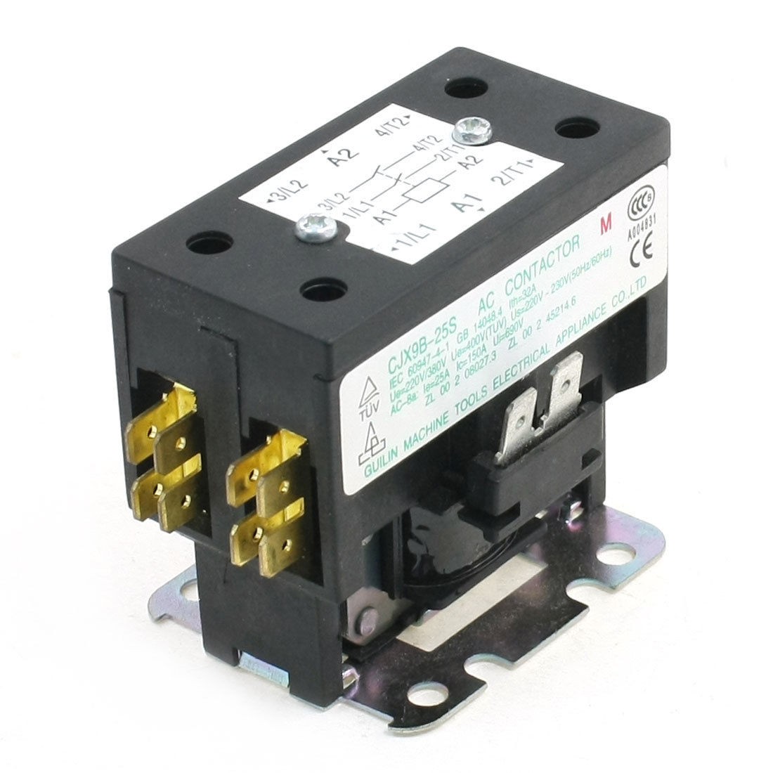 CJX9B-25S 220-230V 50/60Hz Rated Coil Voltage 2 Poles 2NO AC Contactor