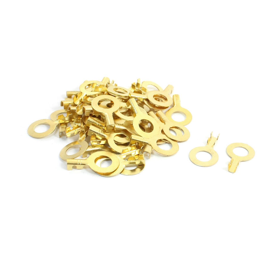50 Pcs Quick Disconnects Non-insulated Ring Terminal Lug Connector 8.2mm