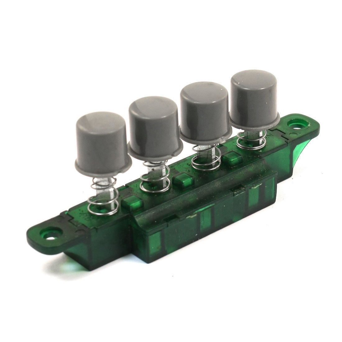 AC 250V/125V 1A Reset Interlock 4-Key Button Switch Gray Green for Fan