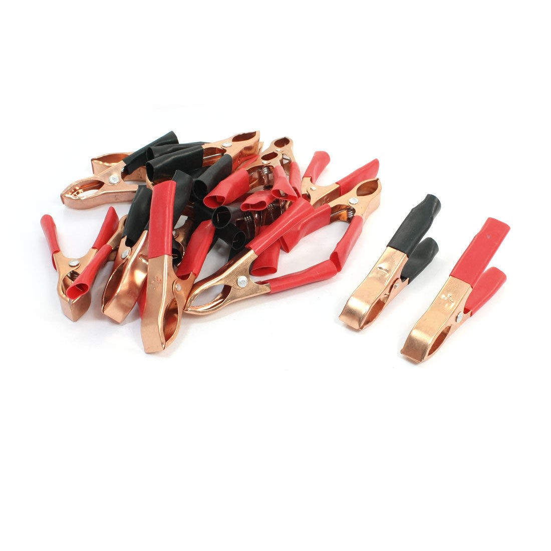 10Pairs Red Black 30A Insulating Car Battery Test Alligator Clip Clamp