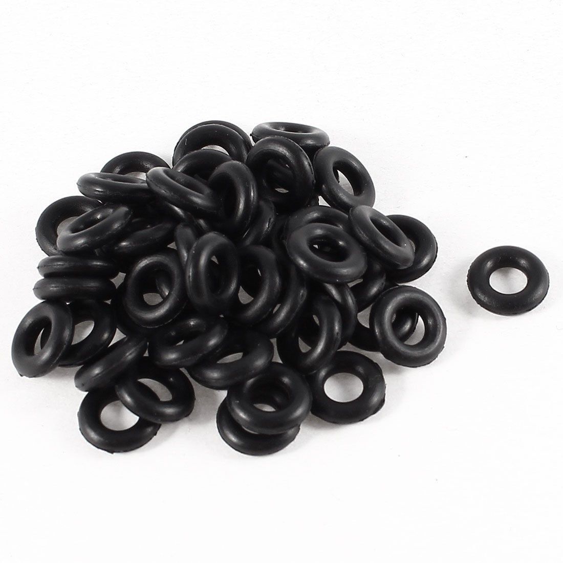 50 Pcs Black Oil Seal O Rings Rubber Gaskets Washers 9mm x 4mm x 2.5mm