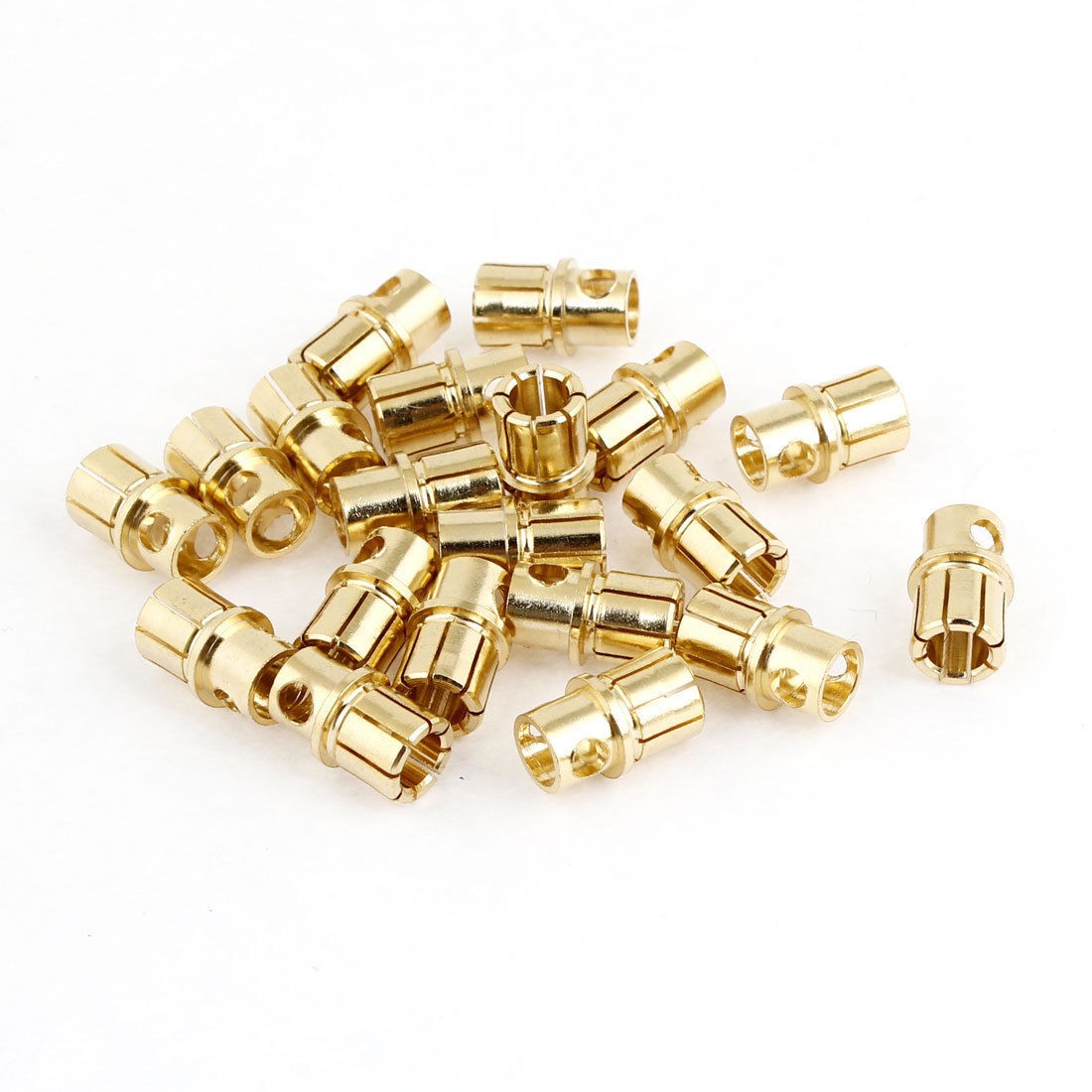 8mm Outer Dia Male Banana Plug Bullet Connector Replacement 20 Pcs