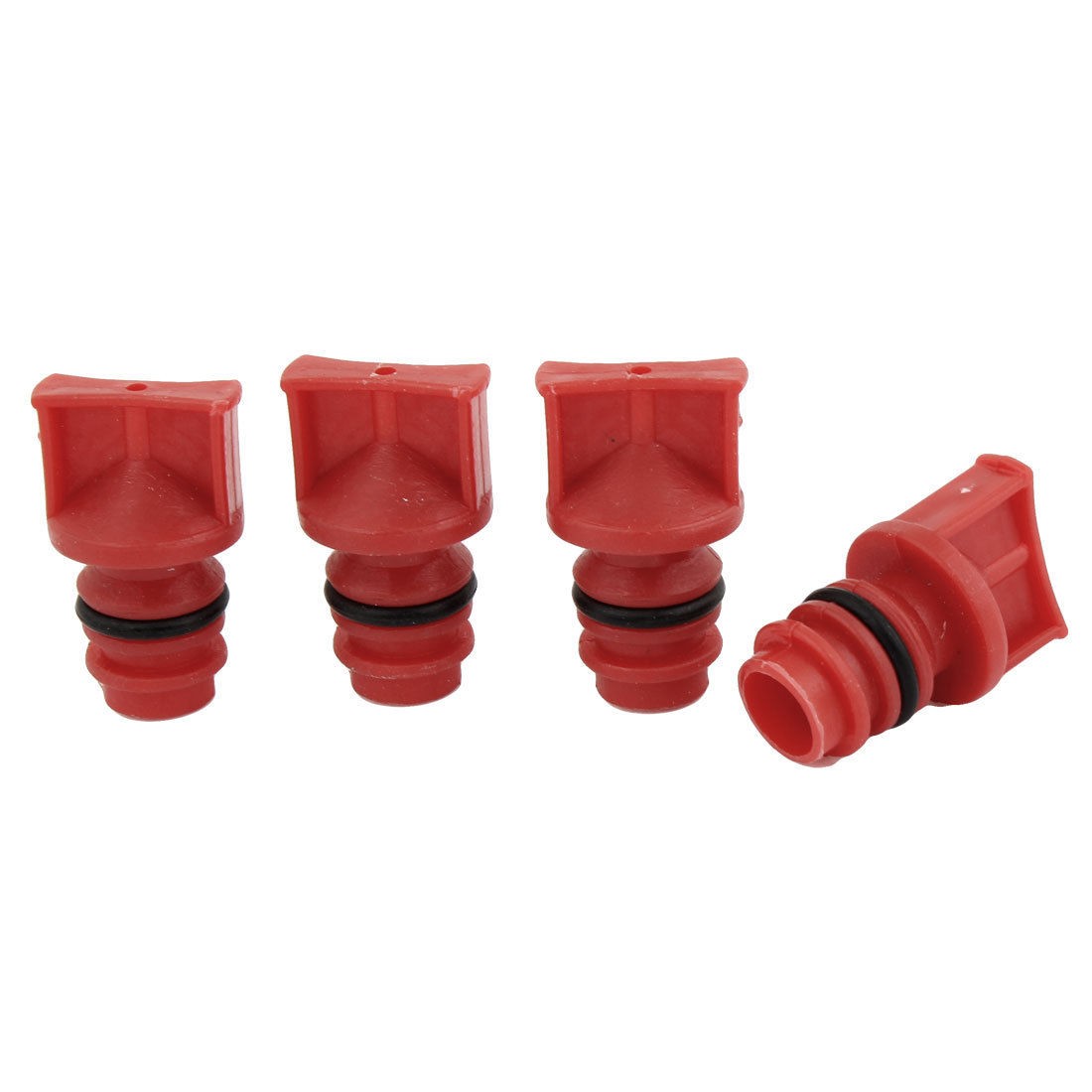 4 Pcs 1/4" PT Male Thread Oil Plugs Red for Air Compressor