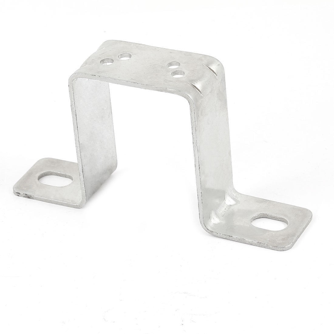 Silver Tone 50 x 43mm Geared Motor Mount Holder Bracket for Electrical Machine