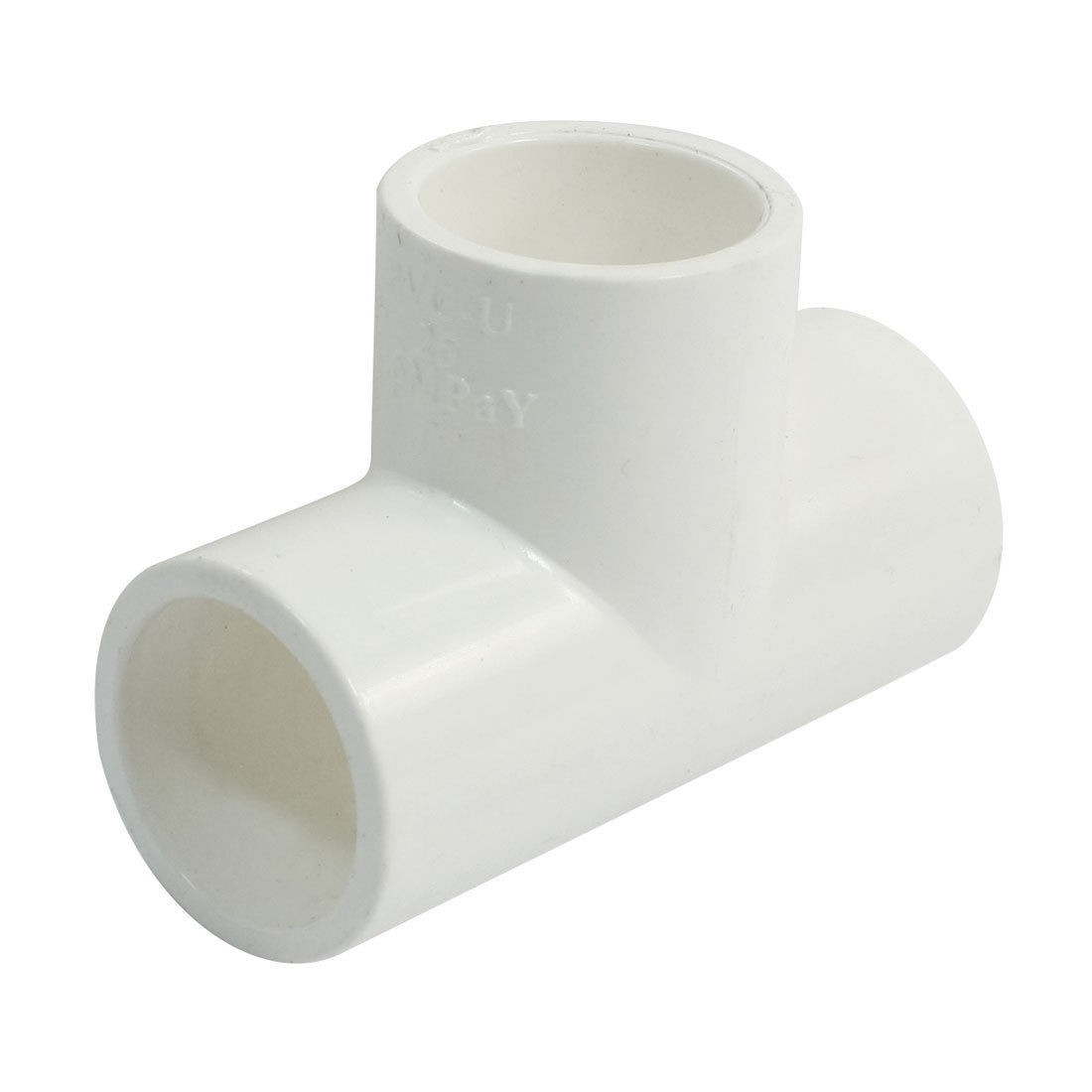 1" x 1" 3 Ways T Shaped Tee PVC-U Drainage Pipe Connector Fitting White