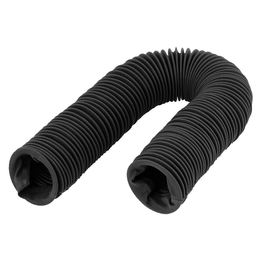 5.5cm x 100cm Rounded Flexible Tube Machine Tool Ball Screw Cover Black