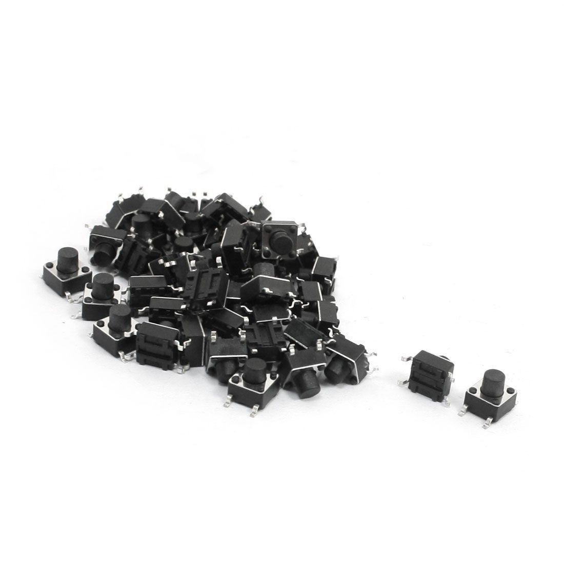 47PCS DIP 4 Terminals Momentary Push Button Tactile Switch 6x6x6.5mm
