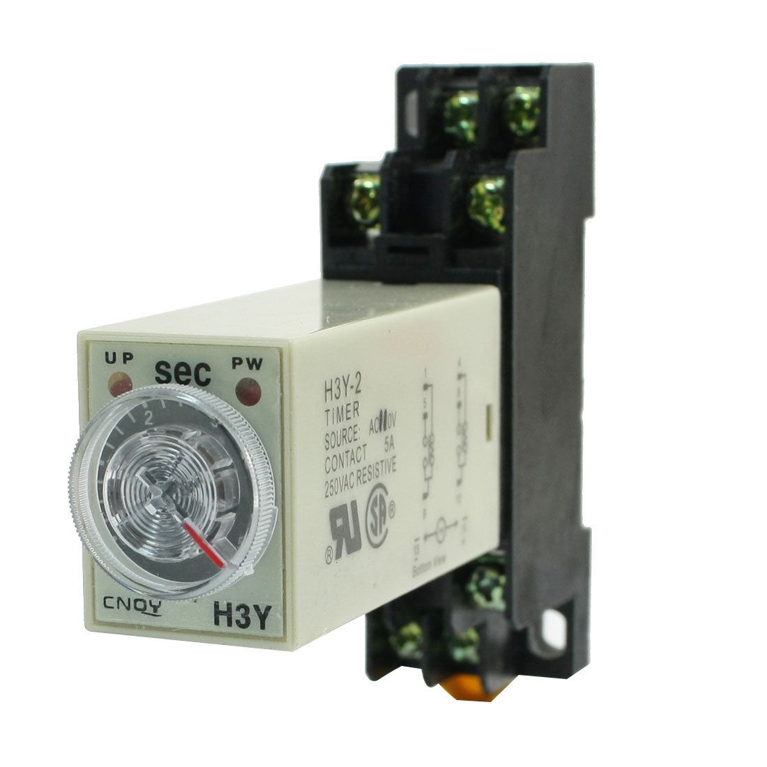 Knob Control AC110V 8P DPDT 5s Seconds Timer Time Delay Relay w Socket