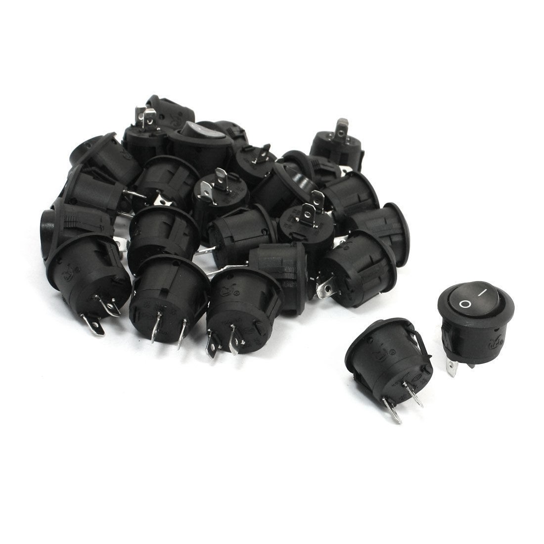 25Pcs SPST on/off 2 Position Boat Rocker Switch 6A 250VAC 10A 125VAC
