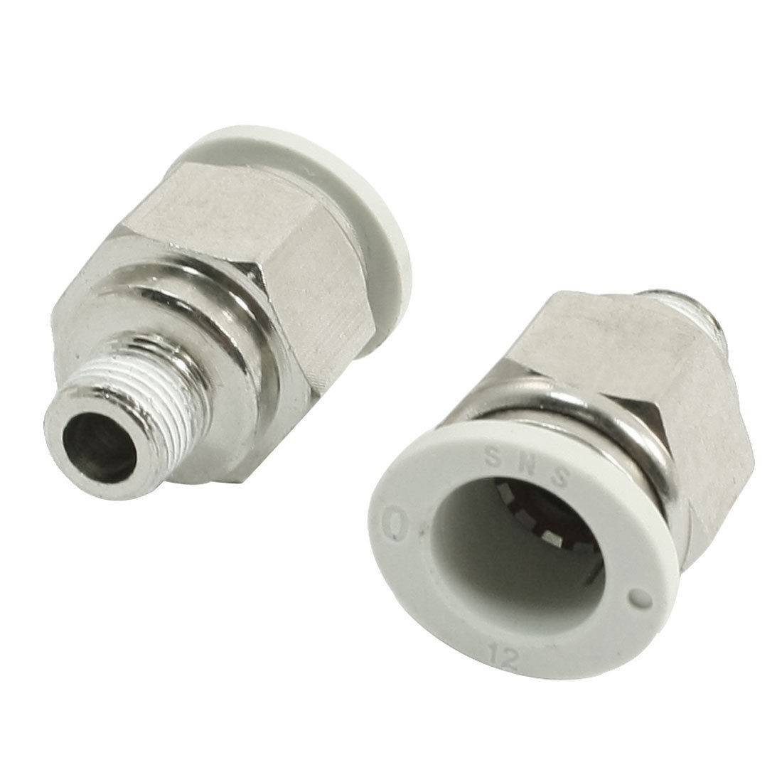 2 Pcs 3 8" Male Thread to 15 32" Tube One Touch Pneumatic Air Push in Fittings