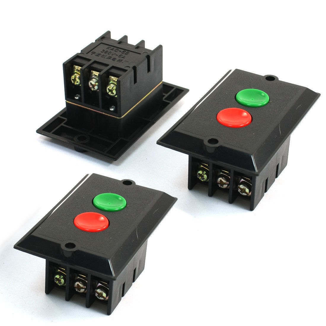 3pcs 380V 5A 2-Positions Start-up Motor Locking Electromagneti<wbr/>c Switch KAO-5B