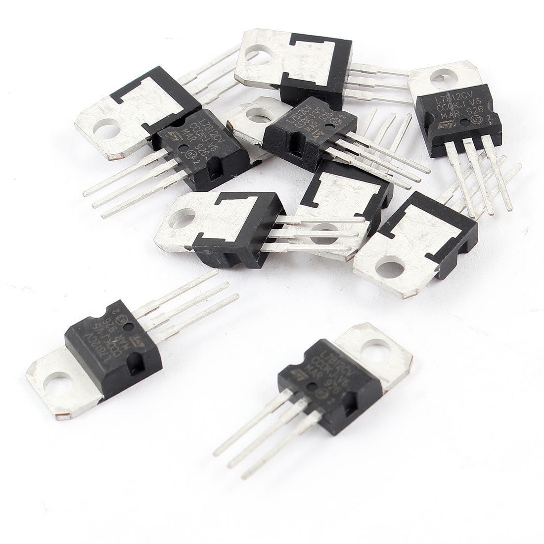 10 Pcs L7812CV 8V 1.2-1.5A High Switching Speed Silicon Transistor