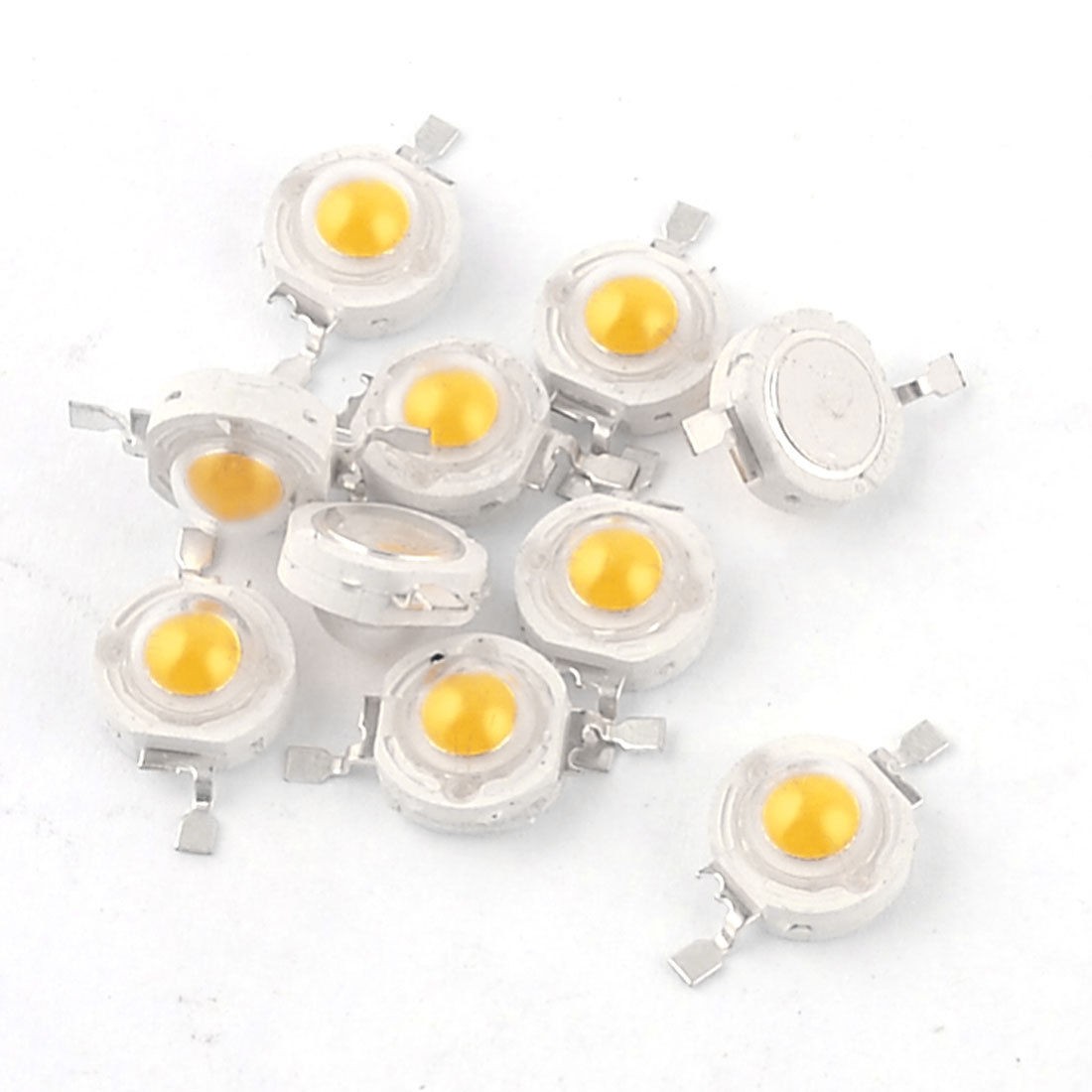 10 Pieces High Power 2 Pin 3W Warm White LED Bead Emitters 100-110Lm