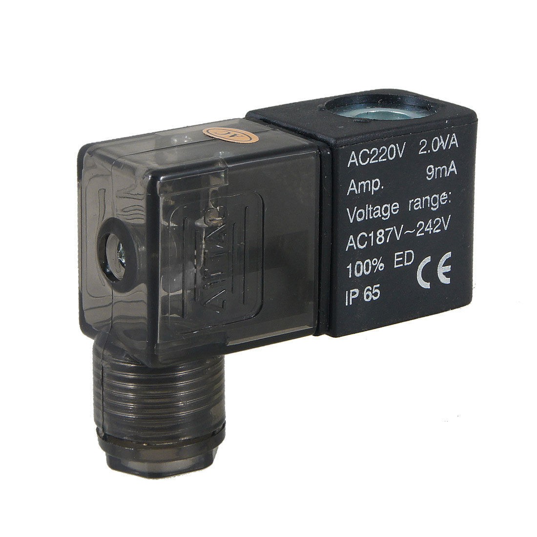 Black Plastic Shell AC 220V 2 0VA Pneumatic Control Solenoid Valve Coil