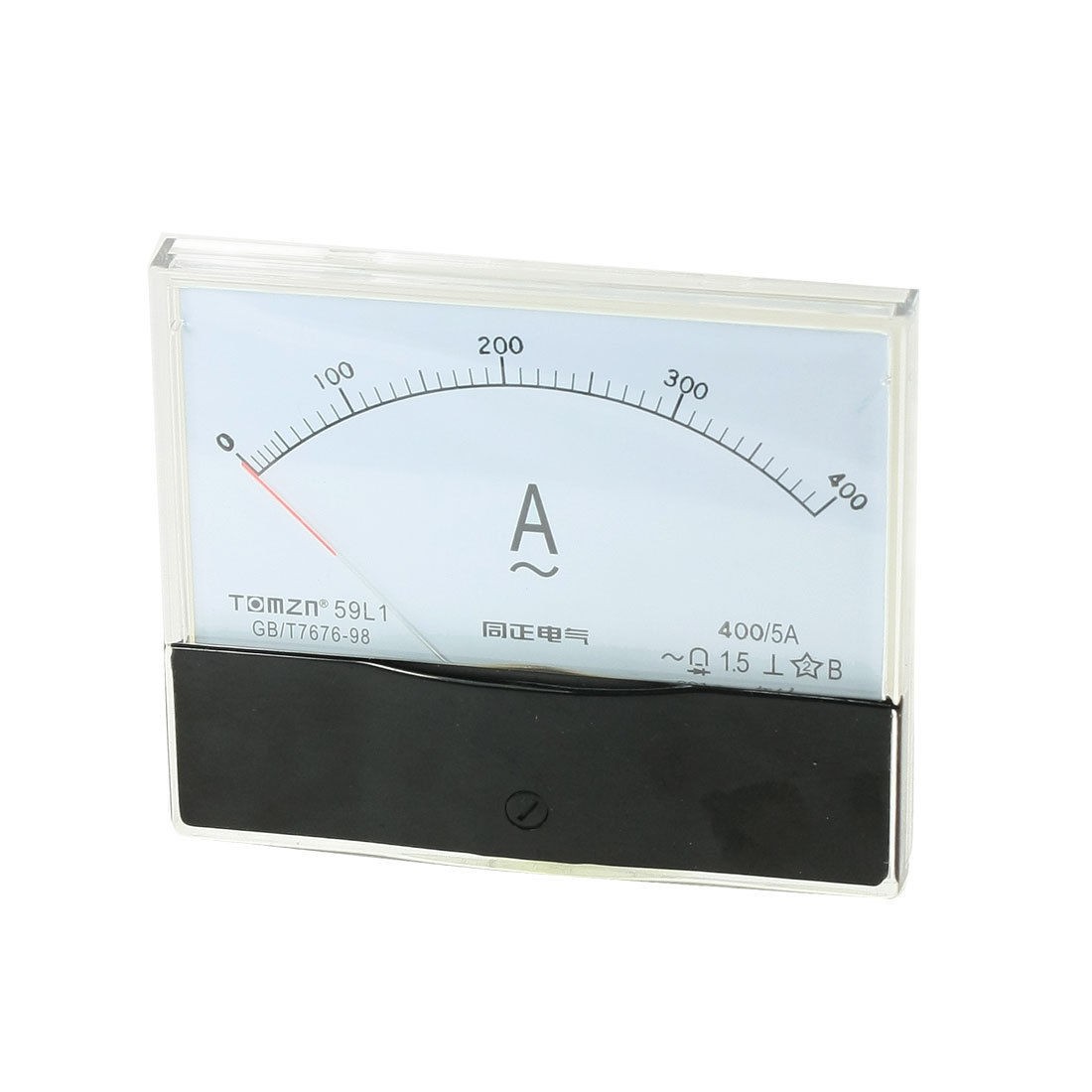 AC 0-400A Fine Tuning Dial Panel Rectangle Analog Ampere Meter Amperemeter