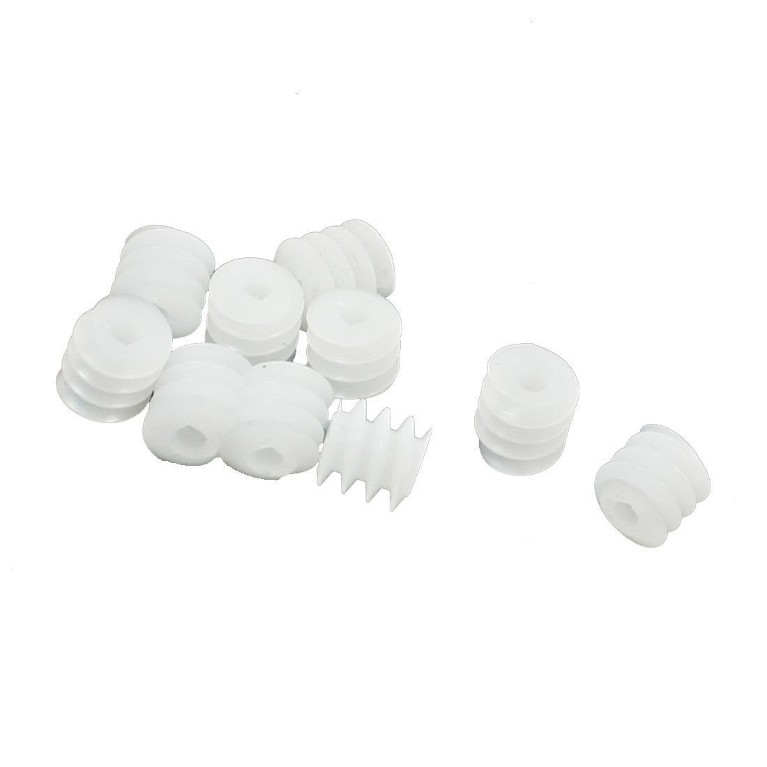 10 Pcs White Plastic RC DIY Models Gear Worm Screws 6x6mm