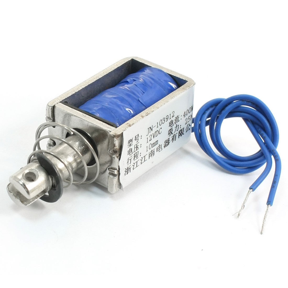 Spring Loaded Linear Motion Solenoid Electromagnet 10mm 25N DC 12V 400mA