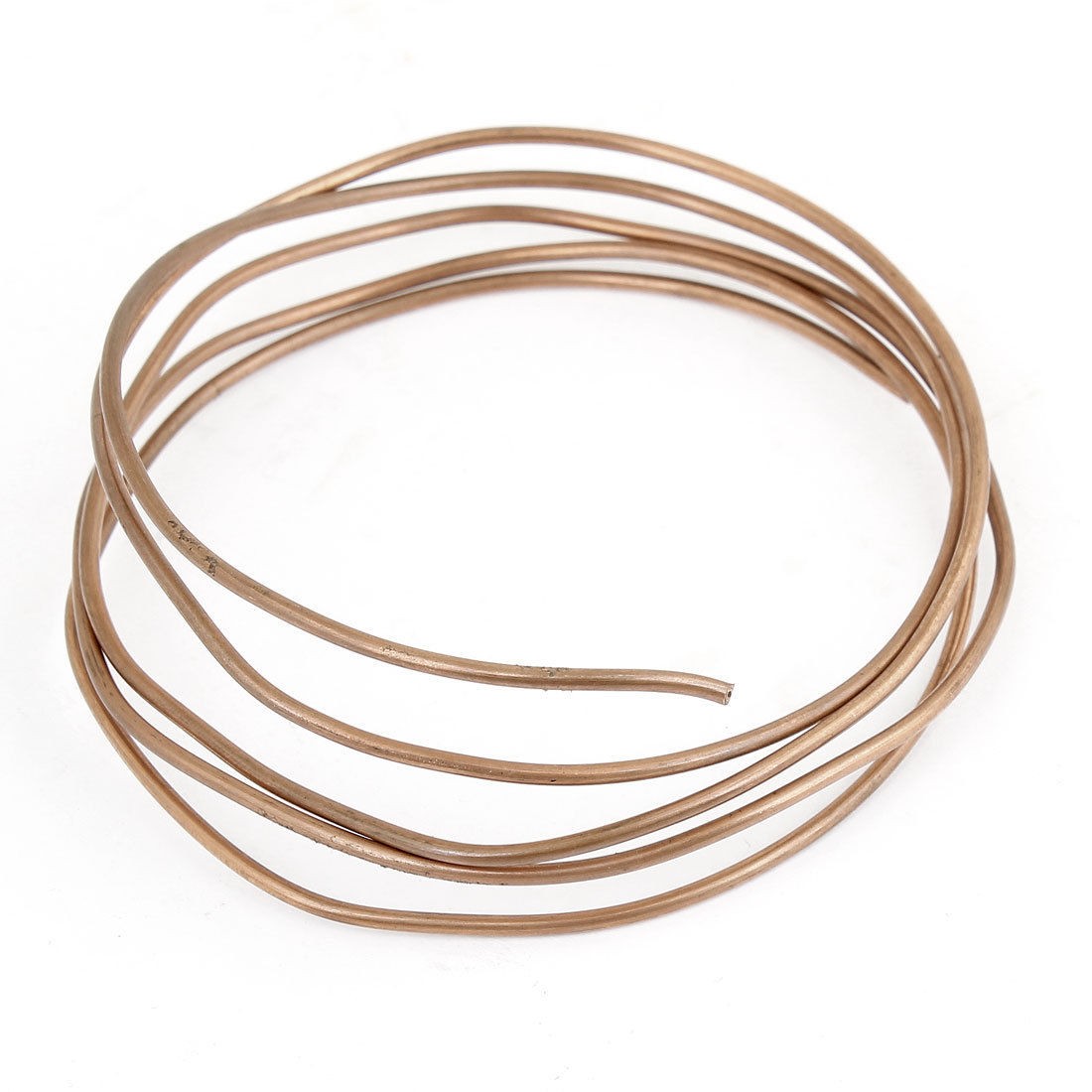 1.3M Length 2mm Dia Copper Tone Refrigeration Slender Pipe Tubing Coil