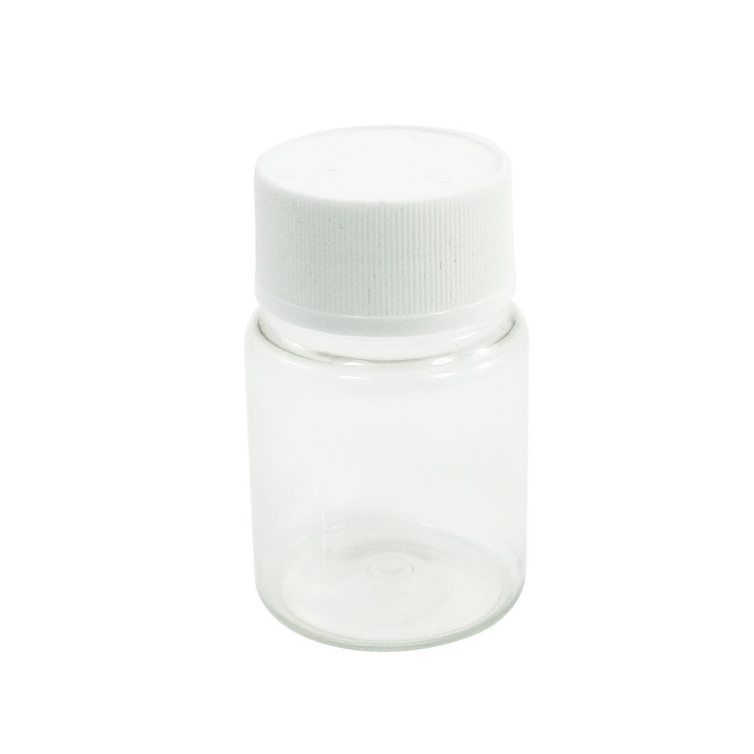 60ML Capacity Laboratory Storage Clear Plastic Widemouth Bottle White