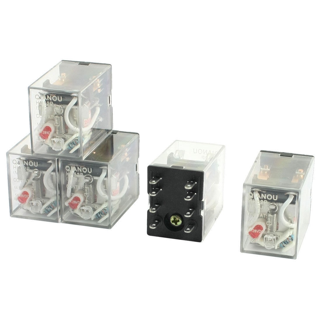 5pcs HH52P AC 220/240V 50/60HZ DPDT 2NO 2NC 8 Pin General Purpose Power Relay