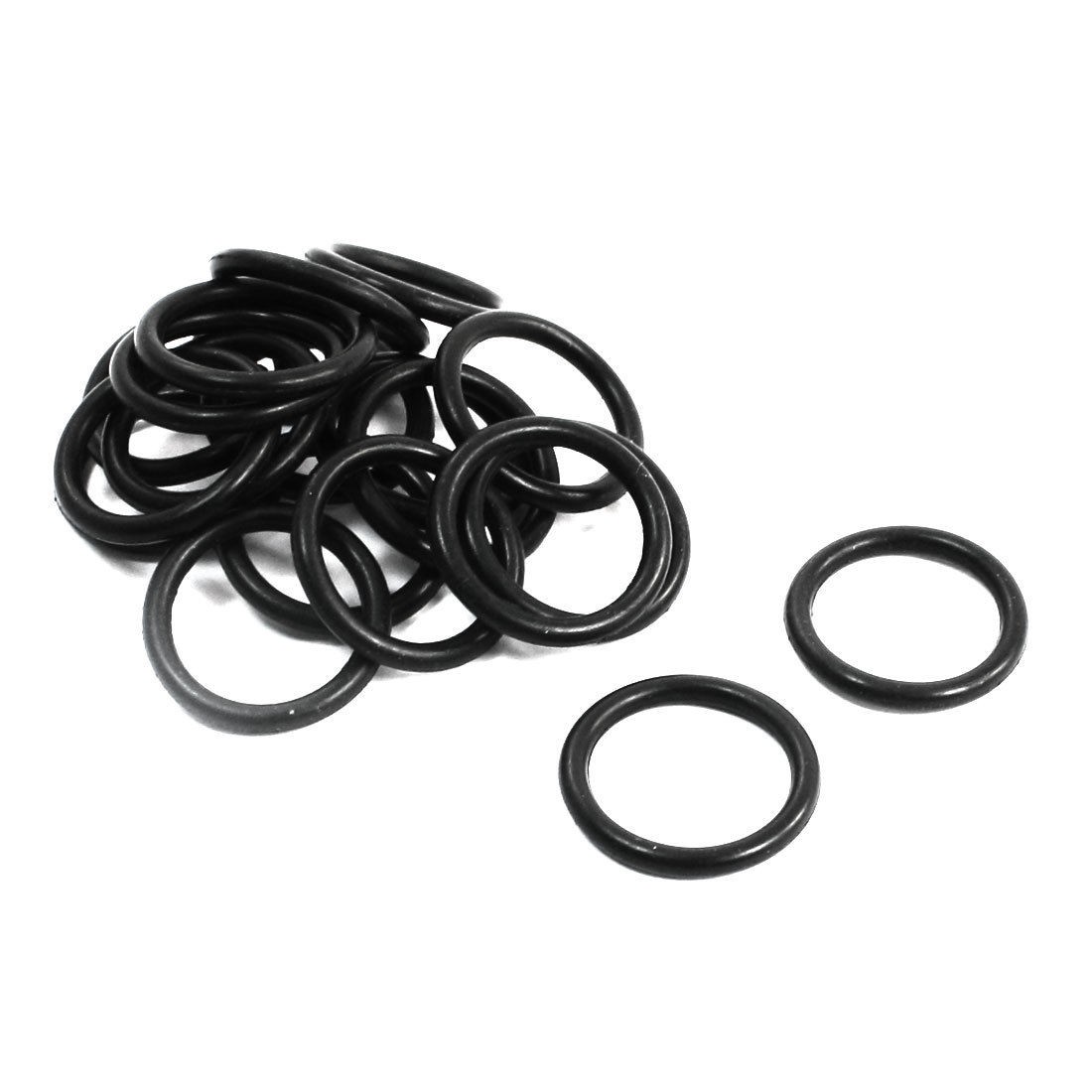 20Pcs 22.3mm x 2.65mm Flexible Rubber Oil Sealed Filter O Rings Black