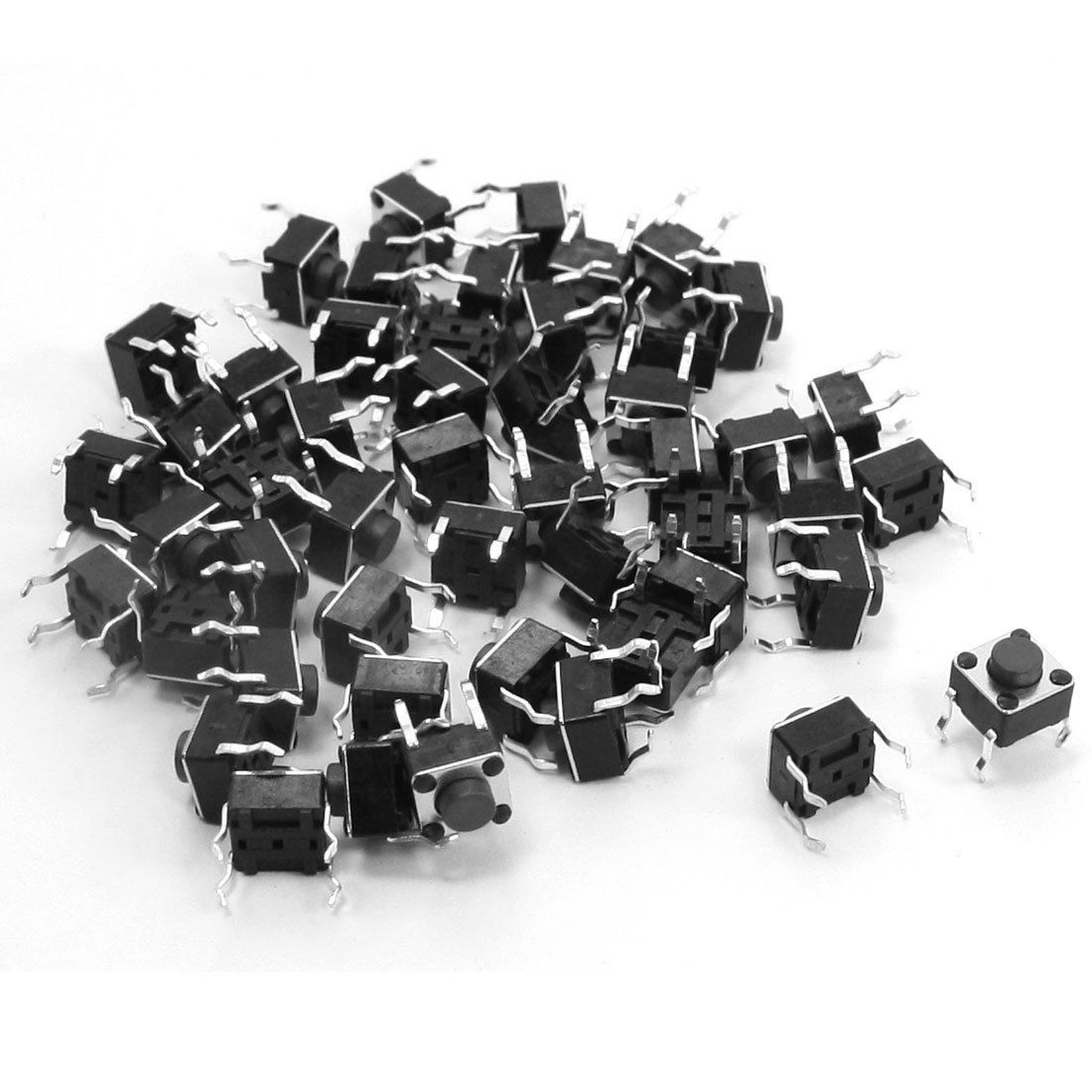 50 Pcs 6x6x8mm Panel Momentary 4-Pin Tactile Tact Push Button Switch