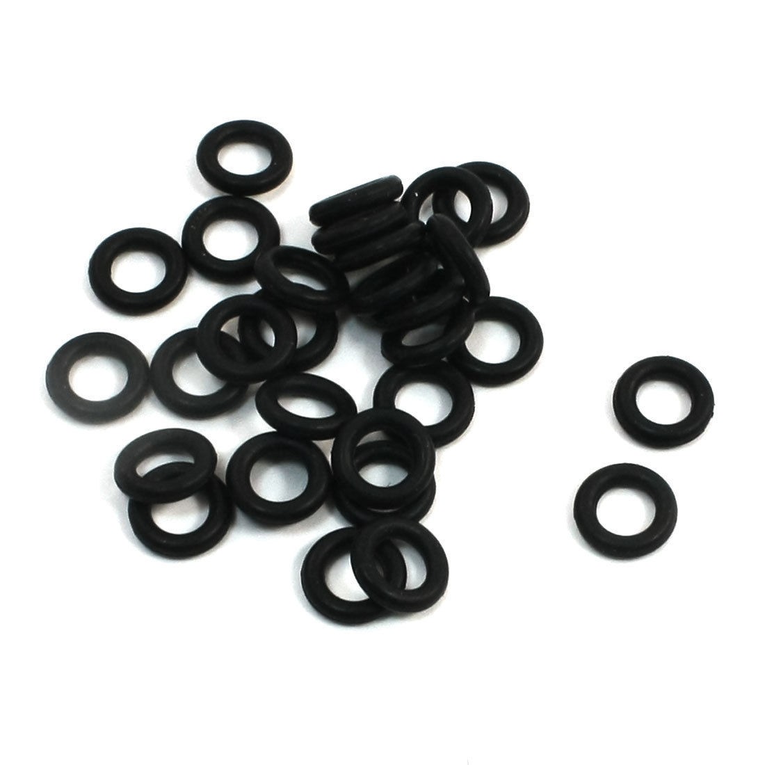 7mm x 4mm x 1.5mm Rubber O Rings Oil Seal Gasket Washer Replacement 30 Pcs