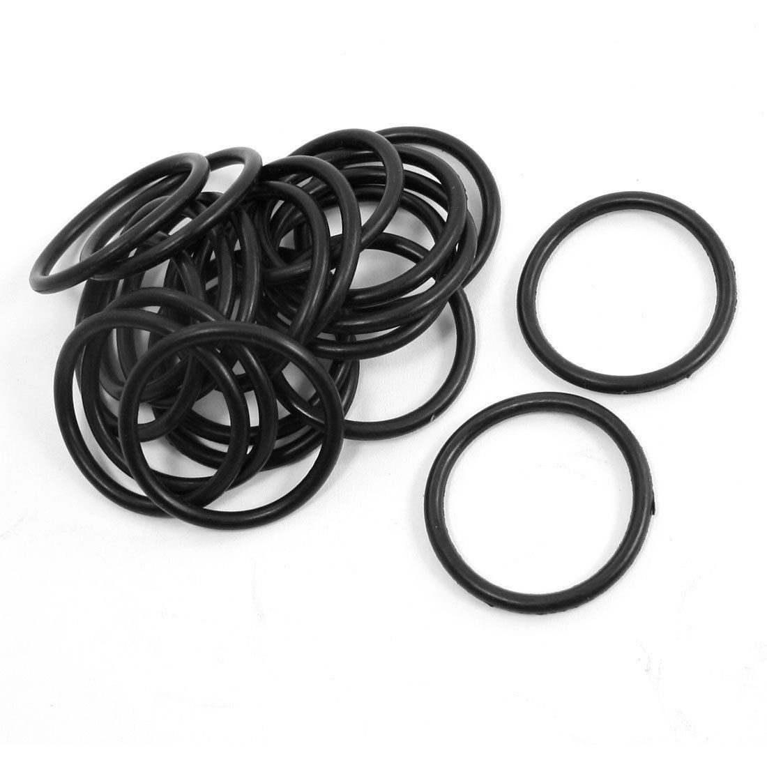 20 Pcs Mechanical Rotary Shaft Black Rubber Oil Seal Rings 28 x 2.4mm