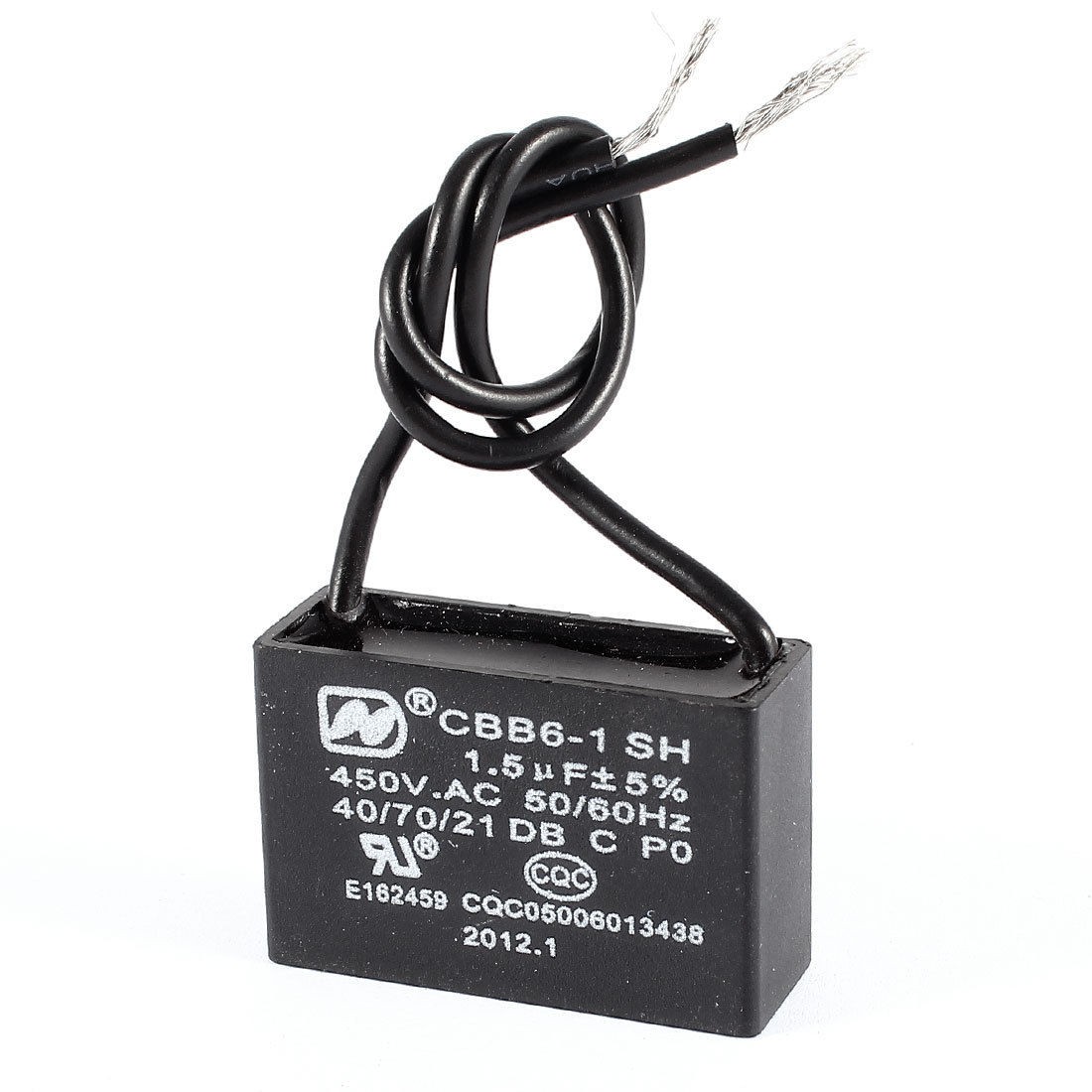 AC 450V 1.5uF Polypropylene Film 2 Wired Motor Run Capacitor CBB61