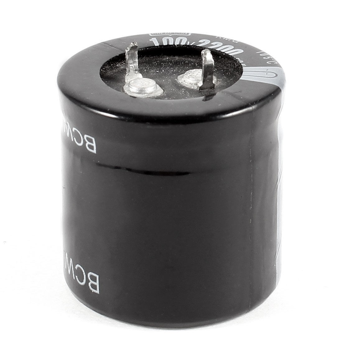100V 2200uF 105C Aluminum Electrolytic Capacitor Black 30x30mm