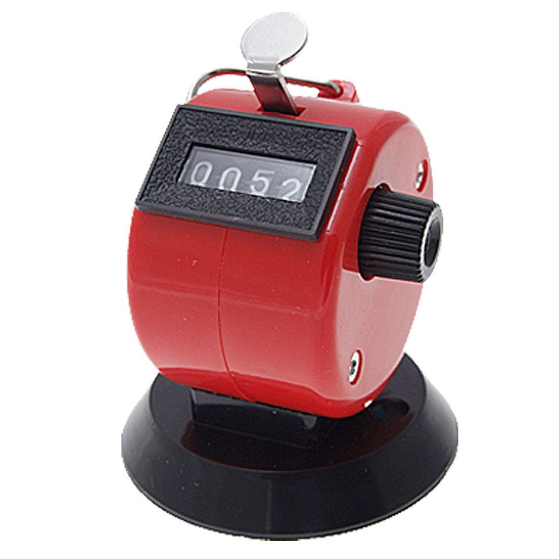 Red Plastic Hand Tally 4 Digit Number Clicker Counter