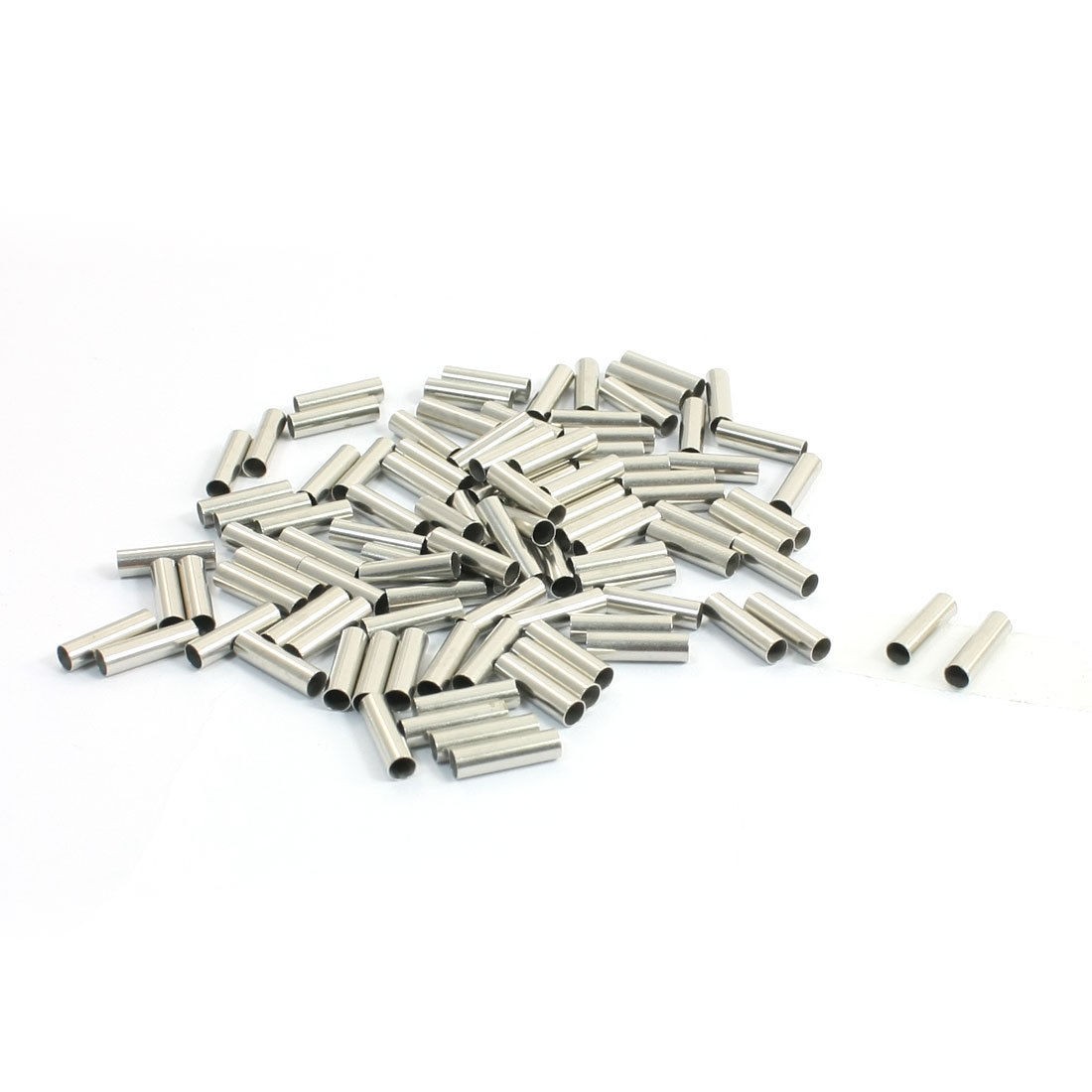 12AWG Electric Cable Wire EN4009 Crimp Connector Tubular Bare Terminal 100 Pcs