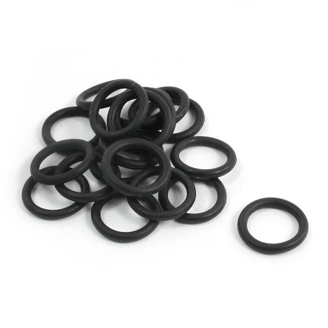 20Pcs 12.6mm Outside Dia 1.8mm Round Cross Rubber Sealing Oil Filter O Rings